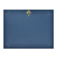 St. James – Reliures de présentation, motif crucifix feuille d'or, lin bleu marine 80 lb, paq./25-Créez des souvenirs tangibles avec ces reliures de présentation haut de gamme