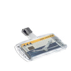 Durable - Porte-badge - 3,35 po x 2,13 po - acrylique - transparent - paquet de 25-Clip de sangle