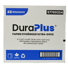 DuraPlus - Papier hygiénique 2 épaisseurs - Blanc - Paquet de 48-Fabriqué à partir de fibres vierges