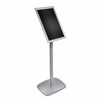 Azar Displays – Présentoir de plancher à cadre incliné, 11 x 17 po (300242-SLV)-Structure encliquetable
