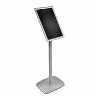 Azar Displays – Présentoir de plancher à cadre incliné, 11 x 17 po (300242-SLV)-Structure encliquetable