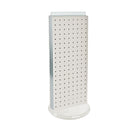 Azar Displays – Présentoir rotatif de comptoir à panneaux perforés sur 2 côté, 20 x 8 po, blanc (700508-WHT)-Le présentoir à deux côtés repose une base rotative en plastique transparent, qui offre un accès facilité aux clients
