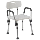 Flash Furniture Chaise De Bain Et Douche Réglable série HERCULES-Quick Release-Blanc (DCHY3523LWH)-Éligible FSA