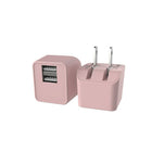 Chargeur mural double USB Basic Tech - Rose-Protection contre la surcharge