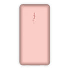 Belkin - Batterie externe BoostCharge 20 000 mAh à 3 ports - Or rose-Préchargée et prête à l'emploi, elle offre une puissance de 20 000 mAh, soit 78 heures d'autonomie supplémentaire à votre téléphone intelligent. Un câble USB-C vers USB-A de 1,8 m (6 pi) est inclus pour vous permettre de charger vos appareils compatibles dès la sortie de l’emballage!
