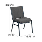 Flash Furniture – Chaise empilable robuste grise à motifs à revêtement Hercules rembourrée de 3 po-Mousse ignifuge CA117