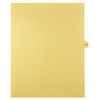 Markmaker - 25 tabs/PQT,5 PQT/Boite, Intercalaires imprimes Legal, Chamois, 1/15th coupe| format lettre, sans trous, Numero 127-Intercalaires imprimes Legal