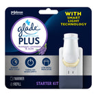 Glade - Branchées Plus Huile parfumée - Lavande paisible et Aloès-Le seul diffuseur branché intelligent conçu avec une technologie d'éclairage intelligent qui facilite une consommation minimale d'électricité et de parfum
