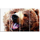 Designart – Toile imprimée, Ours brun joyeux, 5 panneaux (PT2338-271)-Impression