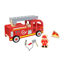 Camion de pompiers, bois TKF028DF-1