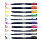 Tombow - Stylo pinceau Fudenosuke pour calligraphie, couleurs variées, paq./10-Contient 10 stylos pinceau Fudenosuke à pointe dure