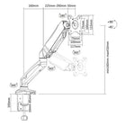 Speedex – Support à ressort à gaz VESA LDT13-C012, contrepoids interactif ACL, pour moniteur de 13 à 27 po-Construit avec de l'acier solide et de l'aluminium moulé sous pression élégant