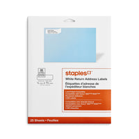 Staples - Étiquettes de retour blanches pour imprimantes jet d'encre/laser, 1/2" x 1-3/4", paq./2000-Créez des étiquettes personnalisées