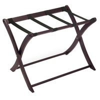 Winsome – Porte-bagages, fini expresso-Avec ses pattes robustes et ses sangles en toile épaisse, ce porte-bagages est parfait pour accueillir une valise très lourde. Son fini et ses pieds courbés en font un ajout digne de toutes les chambres à coucher.