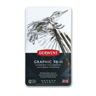 Derwent Crayons doux Graphic, boîte métallique, 20 degrés - paquet de 12-De beaux dessins au graphite commencent avec un bon crayon graphite!