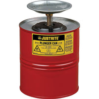 JustriteMD – Bidon à piston, 1 gal, 7 1/4 x 11 po-Distribuez des liquides inflammables et des solvants en toute sécurité sur des chiffons et des tampons sans gaspillage ni exposition