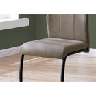 Monarch Specialties - 1114 Chaise - Tissu Taupe/Metal Noir - Paquet de 2-Les chaises de salle à manger sont dotées de sièges rembourrés pour vous permettre de vous asseoir confortablement