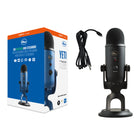 Blue Yeti USB Condenser Microphone - Blackout-Four pickup patterns: Flexible cardioid, omni, bidirectional, and stereo pickup patterns allow you to record in ways that would normally require multiple mics, for vocals, instruments and podcasts