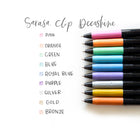 Zebra - Sarasa Clip Decoshine Gel Stylo Rétractable - Vert-Gel verte