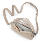 Bugatti - Femme Opera Sac bandouliere, Taupe-Sac bandouliere epure en cuir vegetalien