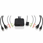 Commutateur KVM audio USB IOGEAR 2 ports 4K HDMI (GCS92HU)-Alimenté par bus, aucun adaptateur d’alimentation externe requis