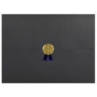 St. James - Porte-certificats/porte-documents - Sceau d'or avec ruban bleu - noir - paquet de 5-Ajoutez une touche d'élégance, de cérémonie et de sincérité à l'attribution de reconnaissance