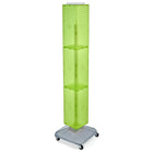 Azar Displays – Présentoir à panneaux perforés emboîtables et à roulettes, 8 x 8 x 60 po, vert (703390-GRE)-Fonctionne très bien avec la gamme de crochets et accessoires d’Azar Displays