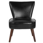Flash Furniture - Chaise rétro de la série HERCULES Holloway en cuir LeatherSoft noir-Ensemble de 2 chaises d'appoint auxiliaire