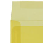 JAM Paper Enveloppes carrées à fermeture gommée, papier vélin translucide 30 lb, 6 x 6 po, jaune primaire, 100 par paquet-Fermeture : gomme