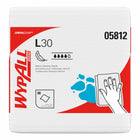 WypAll - Chiffons de nettoyage très résistants GeneralClean L30 - Pliés en quatre - Chiffons résistants et doux - Blancs - Paquet de 12-Blancs, pliés en quatre, chiffons résistants et doux