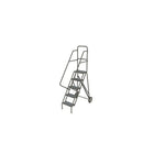 Tri-Arc – Échelle mobile Roll & Fold, 5 marches, hauteur de 50 po, dentelée (KDRF105162)-Matériau du cadre : Acier