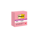 Post-it - Feuillets super collants repositionnables, 3 x 3 po, rose néon, paq./5 blocs, 350 feuilles (654-5SSNP)-1