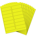 JAM Paper - Étiquettes d'adresse d'expédition rectangulaires - 1 1/3 po x 4 po - jaune fluo - Paquet de 126-Taille : 1,33 x 4 pouces, Les étiquettes imprimables sont faciles à créer et à personnaliser