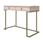 CosmoLiving by Cosmopolitan - Bureau Camila - 106,3cm L x 78,5cm H x 50cm P - Rose-Les 2 tiroirs sont parfaits pour les fournitures de bureau supplémentaires, la papeterie et les timbres