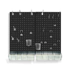 Azar Displays – Trousse d’organisation de panneau perforé, noir (900945-BLK)-Idéal pour les garages, une salle de bricolage et une chambre en résidence