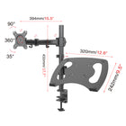 ShoppingAll Support entièrement réglable pour double écran et ordinateur portable-Rangez vos câbles et vos clés de réglage de la tension avec les clips de gestion des câbles intégrés
