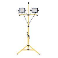 Energizer - Lampe de travail à DEL double trépied de 20,000 lumens de qualité professionnelle - Jaune/noir-20,000 lumens fournissent un éclairage super lumineux pour toute application