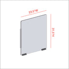 Côté pare-haleine modulaire Mark Maker - Acrylique transparent 1/4" - panneau L 23,5"xH 31,5" - 2 traverses inférieures de 4"-Fabriqué à partir d'acrylique transparent de 1/4".