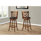 Monarch Specialties - 1251 Tabouret De Bar - Pivotant/Chêne foncé - Paquet de 2-Siège rembourré pivotant