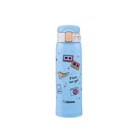 Tasse design mignon Zojirushi - 16 onces - croquis bleu-16oz tasse isolée en acier inoxydable