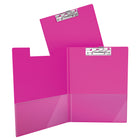 Davis Group Planchette a pince indispensable a levier Lettre, paquet de 10 – Rose-Elle présente des pochettes transparente à l'interieur de la couverture avant et arrière ce qui permet de protéger les documents