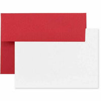 JAM Paper - Ensemble de papeterie recyclée - 25 cartes et 25 enveloppes A1 4 barres - Brite Hue Red - ensemble de 25-Couleur: Brite Hue Rouge