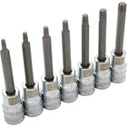 Dynamic Tools – Ensemble de 7 douilles Torx® longues, à prise de 1/2 po, T20 à T50-Inclut : T20, T25, T27, T30, T40, T45, T50