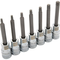 Dynamic Tools – Ensemble de 7 douilles Torx® longues, à prise de 1/2 po, T20 à T50-Inclut : T20, T25, T27, T30, T40, T45, T50