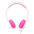 BuddyPhones School - Rose-Pliable, avec un câble de 1,4 m de long et un BuddyJack intégré pour partager.