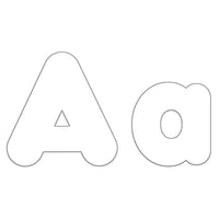 Trend Enterprises - Ensemble de lettres majuscules et minuscules décontractées de 4 po, blanc (T-79905)-Blanc