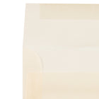 JAM Paper Enveloppes livret à fermeture gommée, papier vélin translucide, 3 5/8 x 5 1/8 po, ivoire ocre printemps, 100/pqt-Ouverture : latérale
