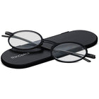 ThinOptics 1.5 Claire Lecteur avec Pod Blanc Universel - Claire-Comprend l'étui compagnon Milano, avec un extérieur en aluminium brossé anodisé en noir, un intérieur en polycarbonate et ABS avec peinture au toucher doux et un mécanisme de verrouillage magnétique.