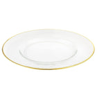 Elegance – Ensemble de 4 sous-assiettes à rebord doré de 13 po-Sous-assiette à bordure dorée