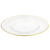 Elegance – Ensemble de 4 sous-assiettes à rebord doré de 13 po-Sous-assiette à bordure dorée